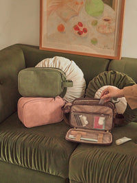 Elena Large Vegan Leather Toiletry Bag