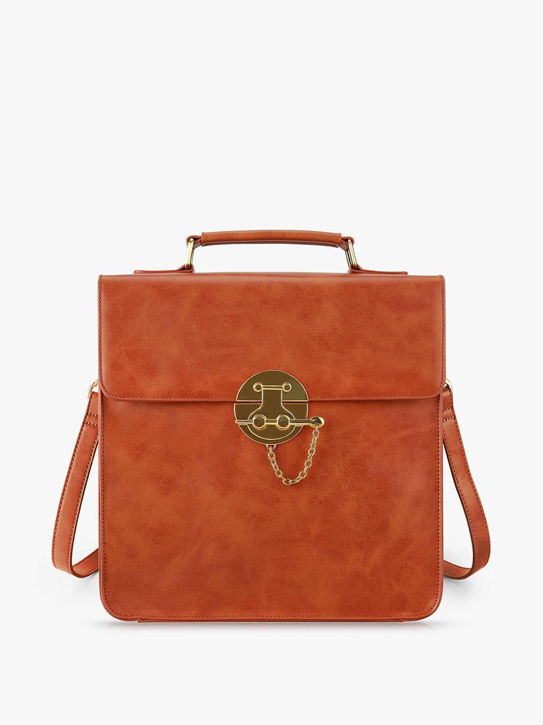 Cornelia - Vintage Small Flap Backpack - Brown