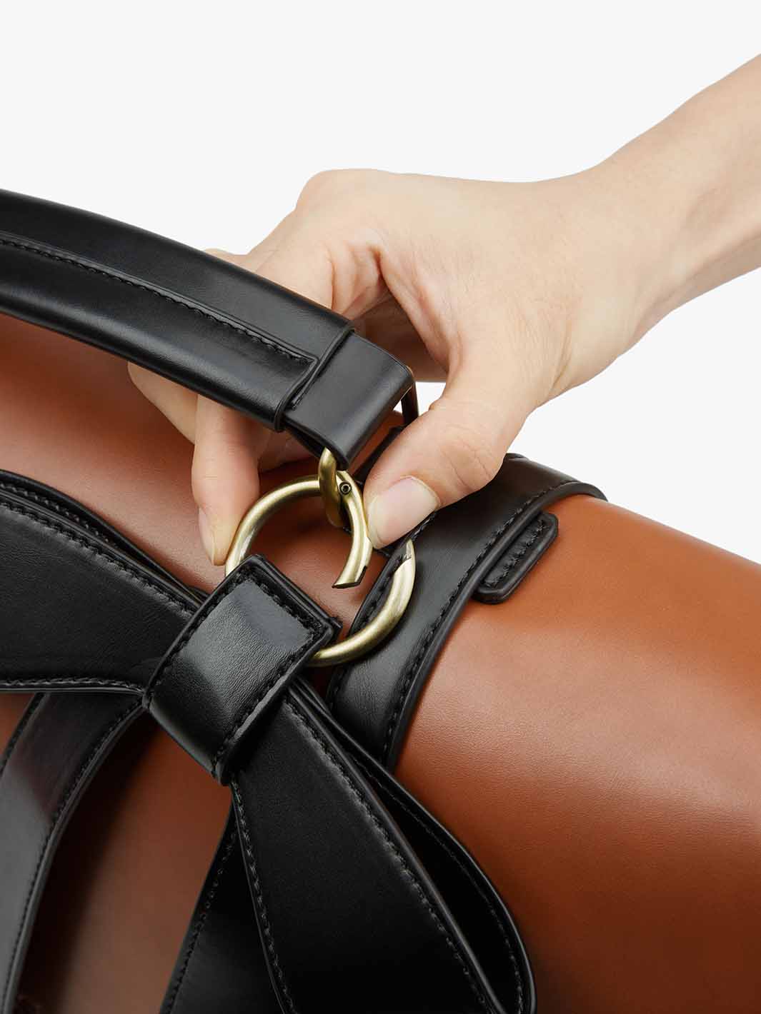Women's Sombre Vintage Leather Briefcase Shoulder Strap– Ecosusi