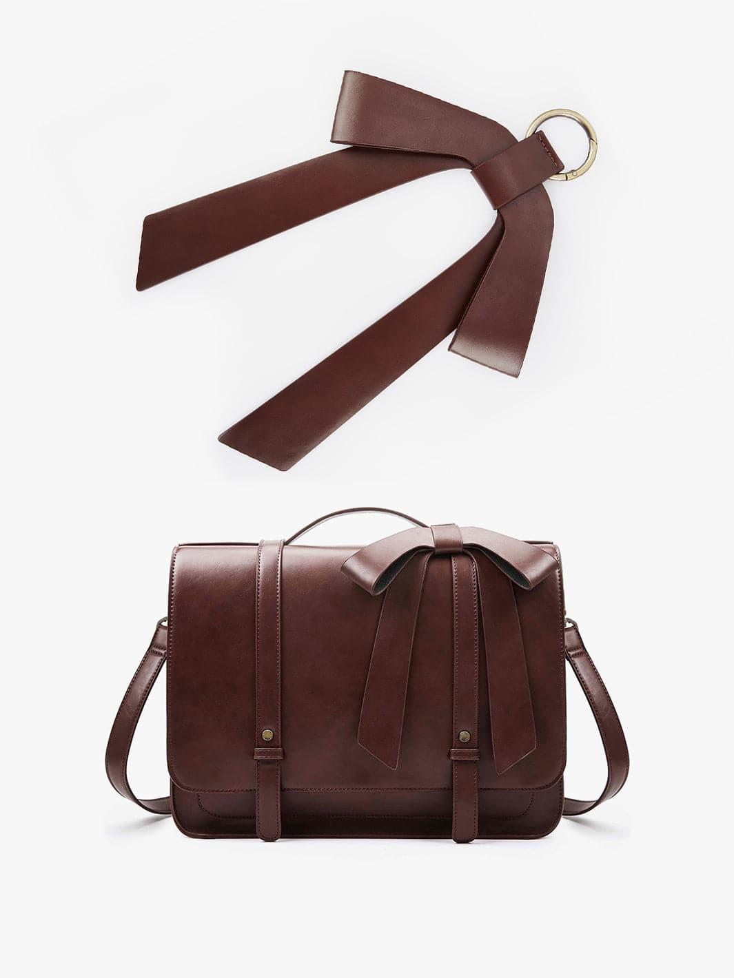 Ecosusi pu detachable online bow briefcase