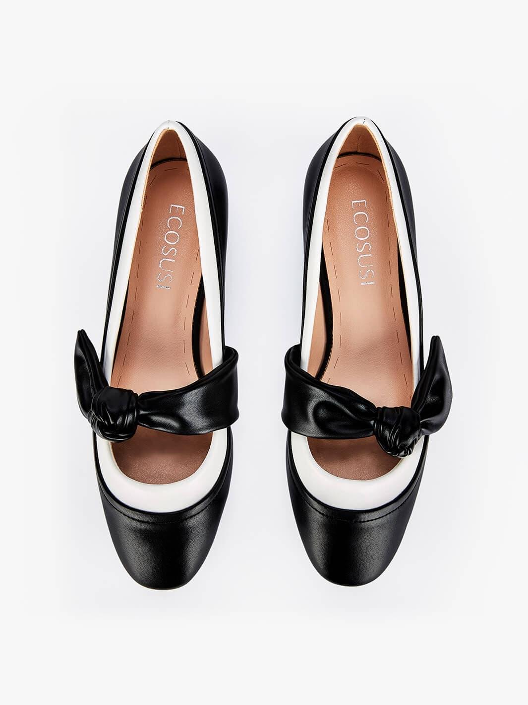 Cara Retro Bow Shoes - Comfy & Stylish Vegan Leather– Ecosusi