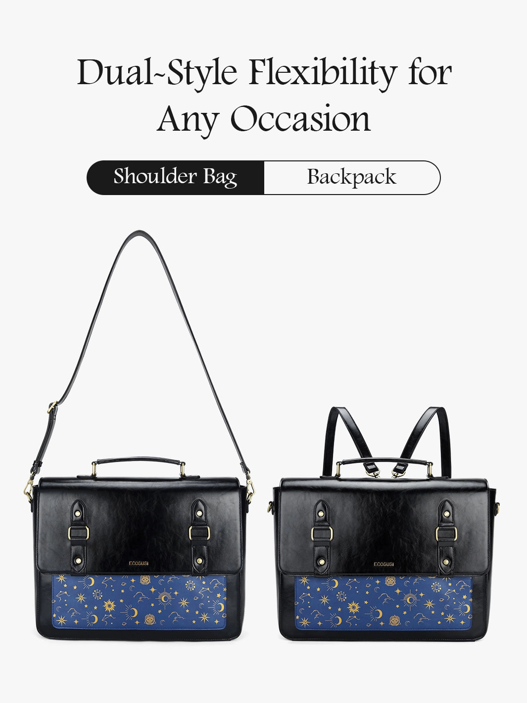 Starrynight Vintage 15.6-Inch Briefcase– Ecosusi