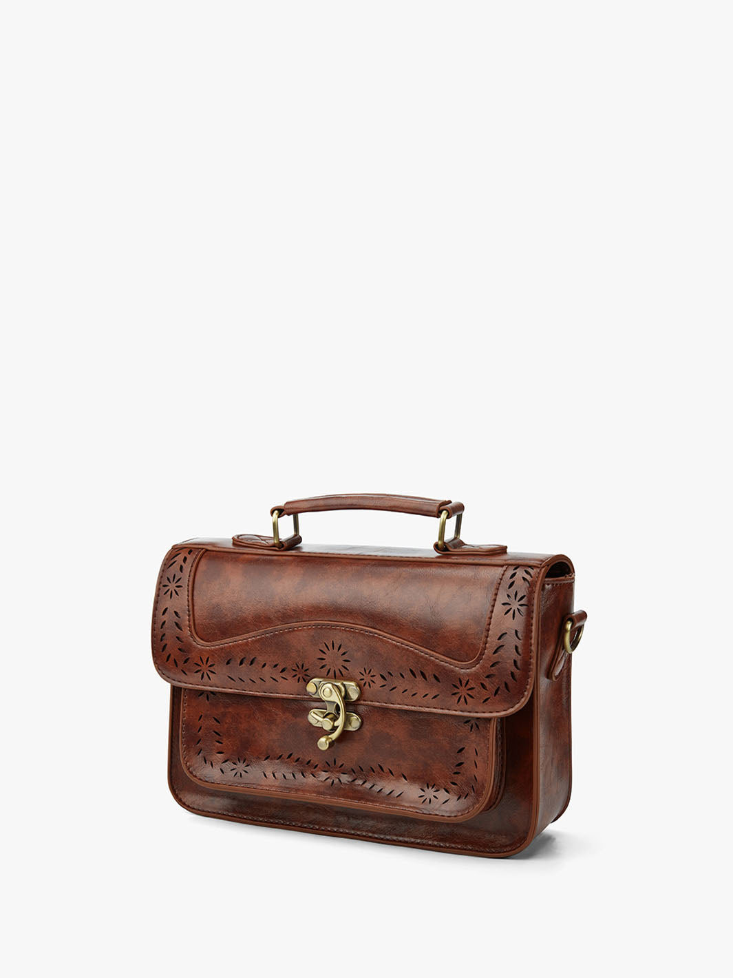 Brown Status Icons Barrel Crossbody Bag