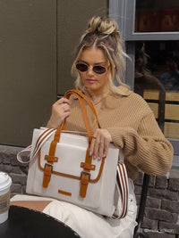 Olivia's Canvas 13" Vegan Leather Tote
