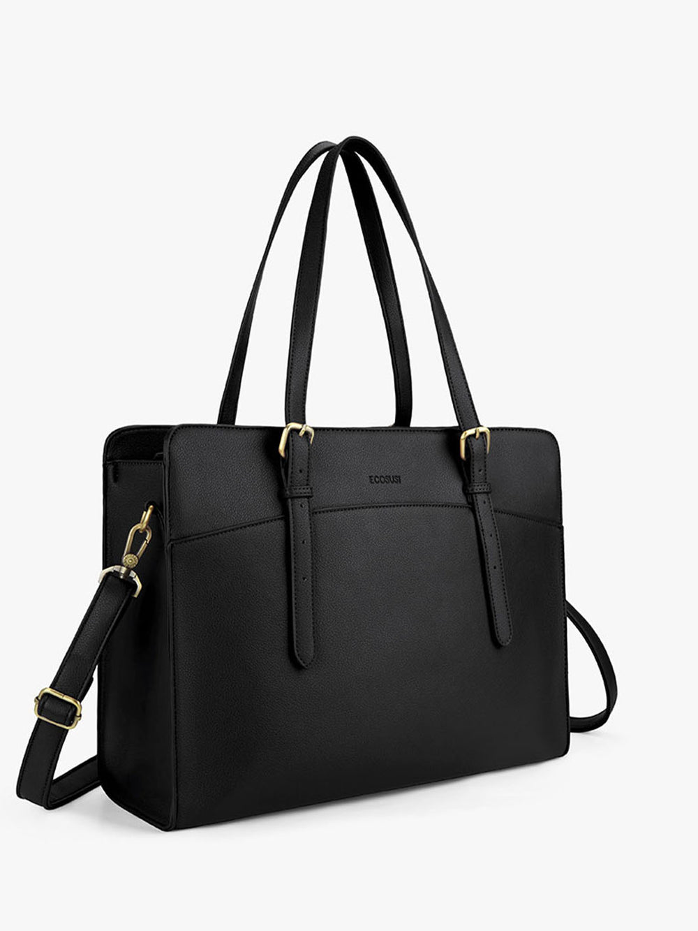 Women's Vegan Leather Laptop Briefcase 15.6 Inch Ecosusi