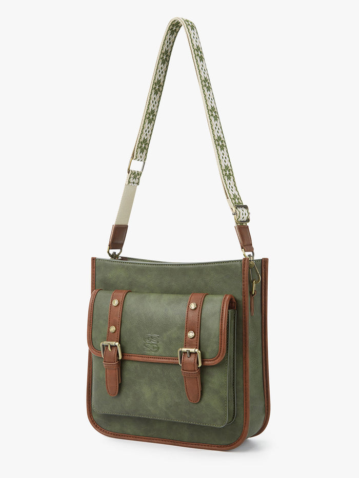 Sophie Charcoal Leather Crossbody Bag