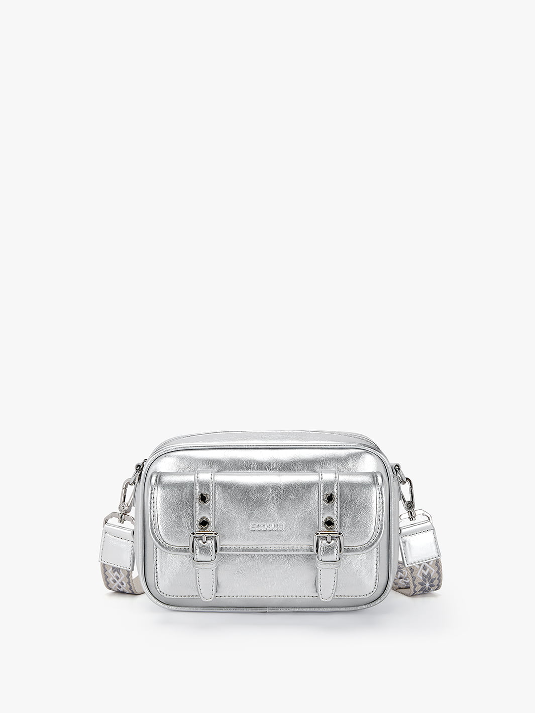 Mia Wide Strap Leather Crossbody Bag