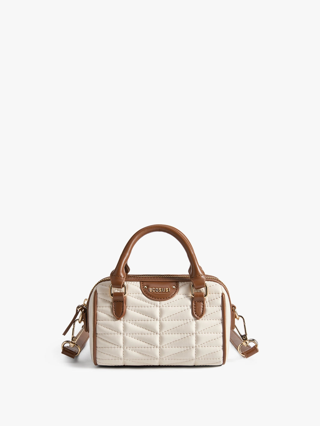 Elise Quilted Mini Boston Bag