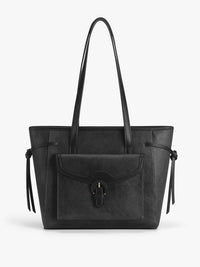 Evelina Washable Paper Classic Tote - Eco-Friendly Reusable Grocery Bag-Black