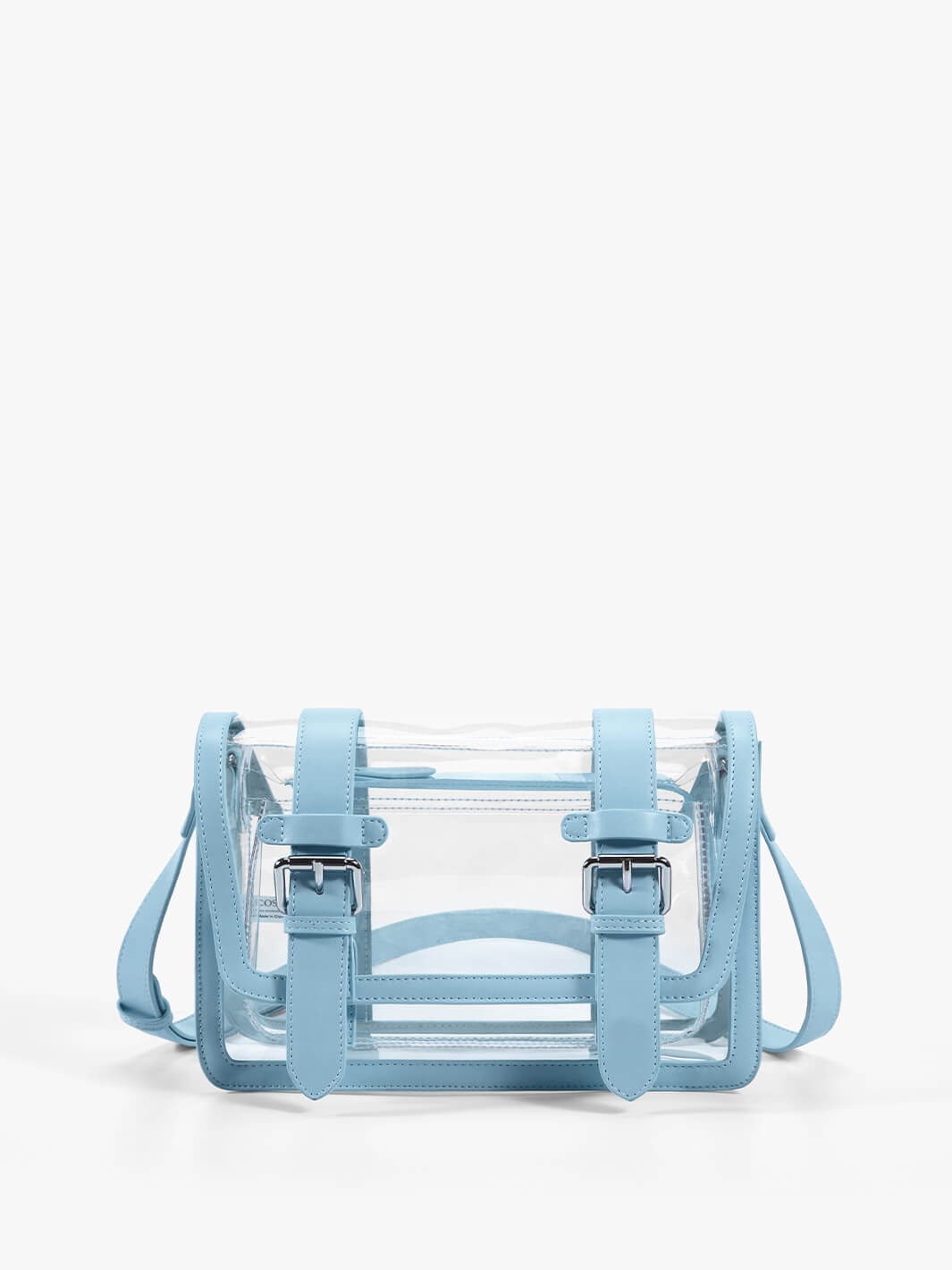 Clear Messenger Bag-Approved Small Blue - ECOSUSI Jane Clear Bag