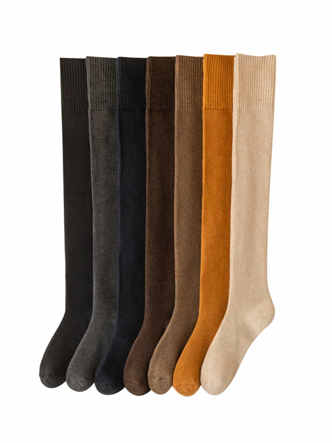 Plush thickened cotton knee length stockings