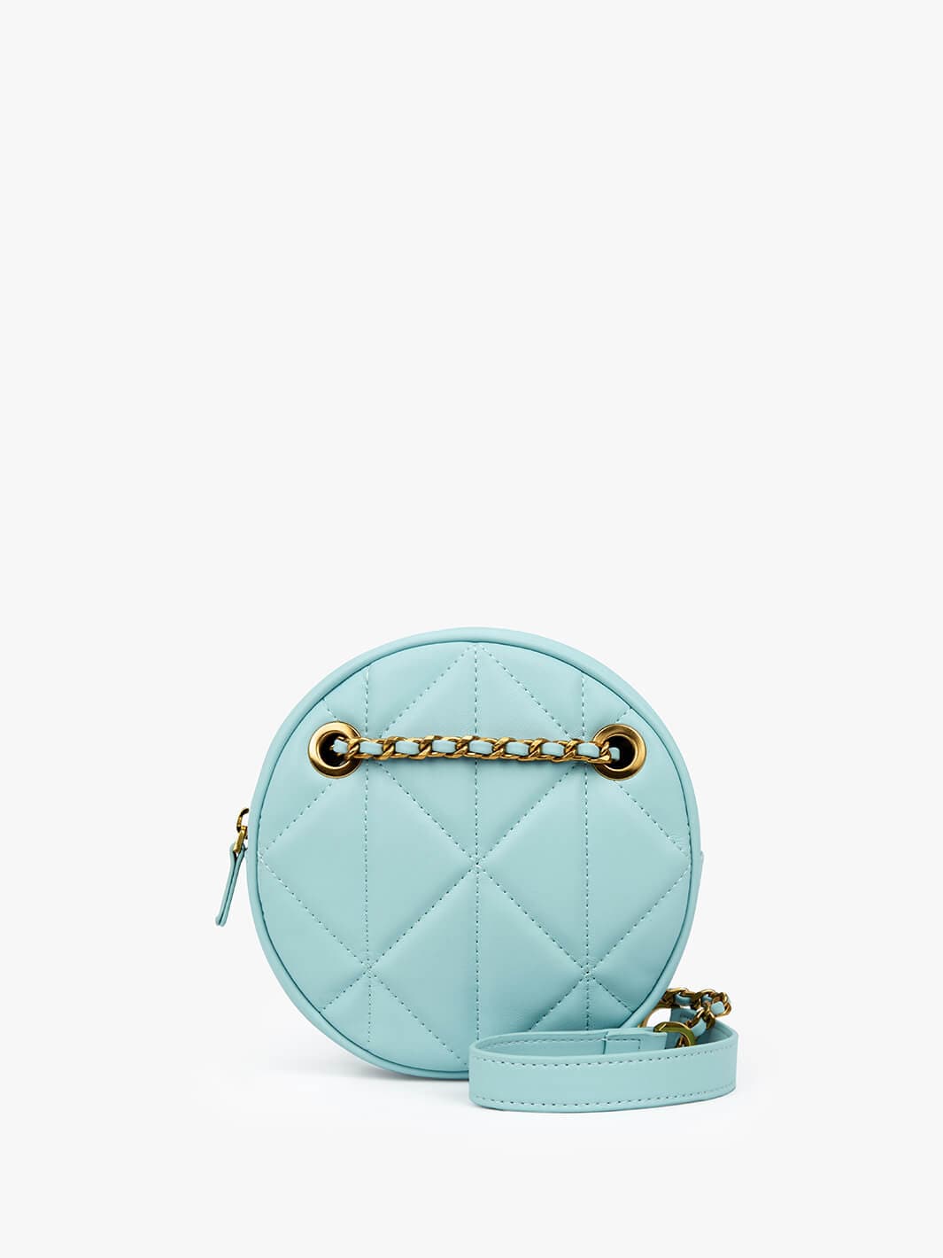 Melody Quilted Circle Bag, Blue