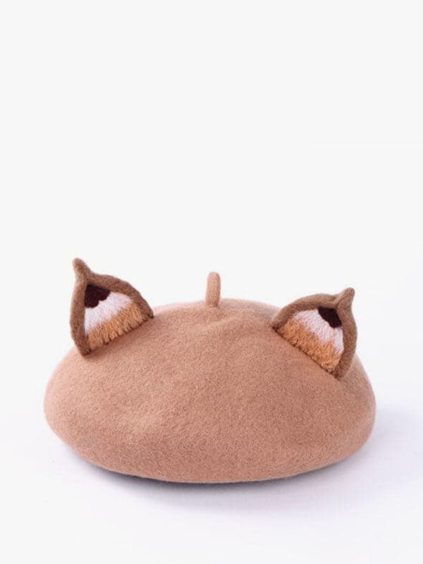 Handmade cat ear beret