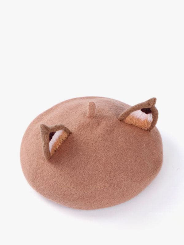 Handmade cat ear beret