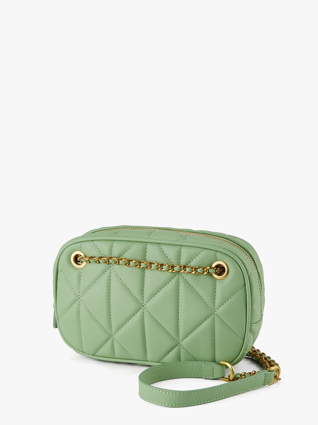 Quilted Shoulder Bag - Green - Ladies