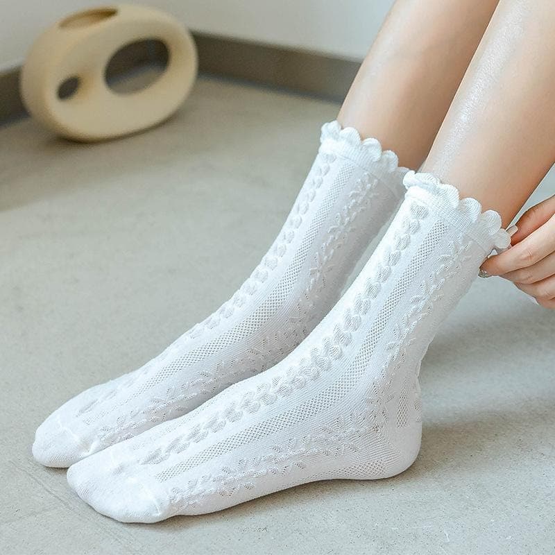 Cute lace pile socks