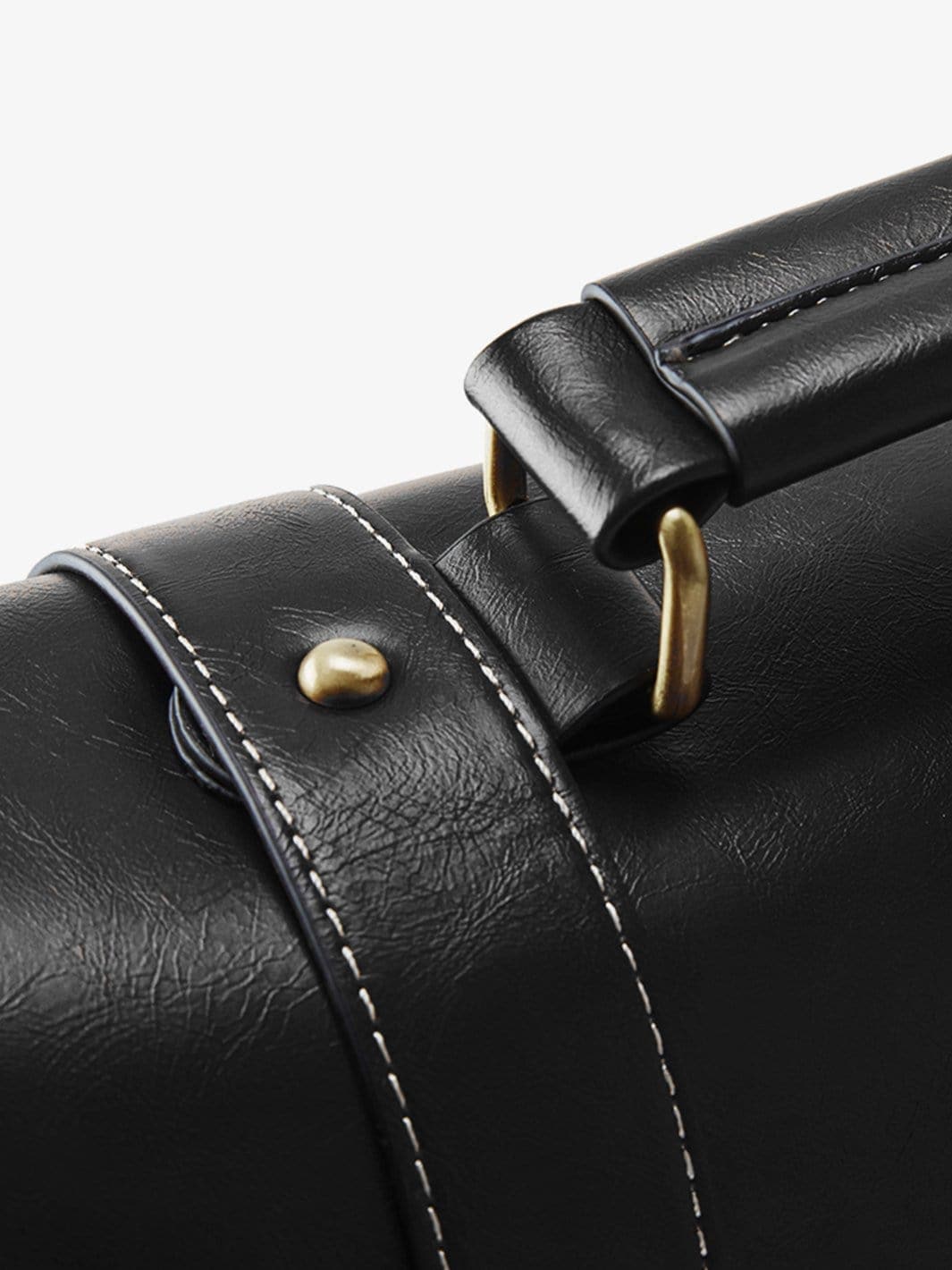 Women's Faux leather Classic Briefcase, Black