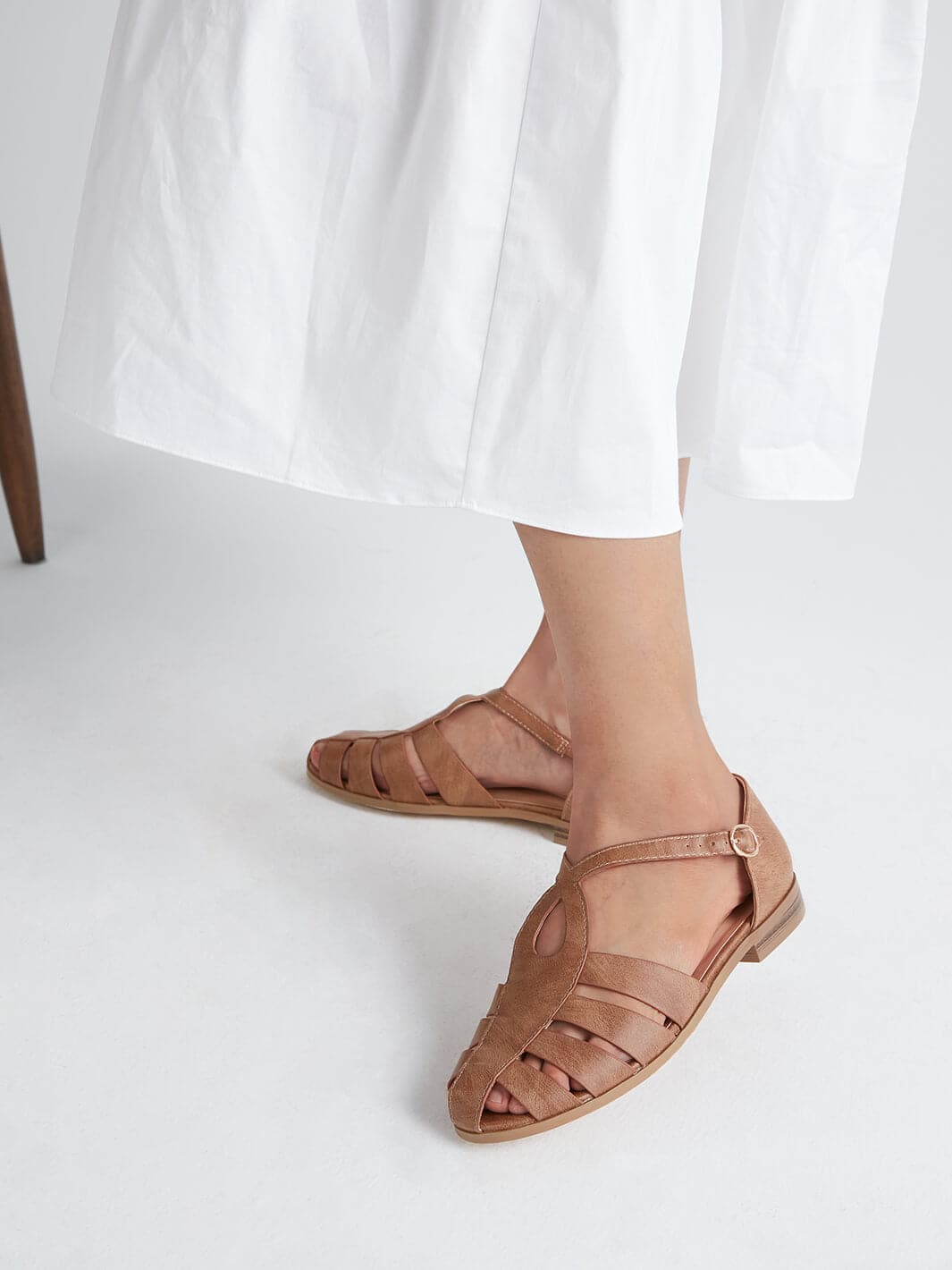 T-strap Huarache Sandals