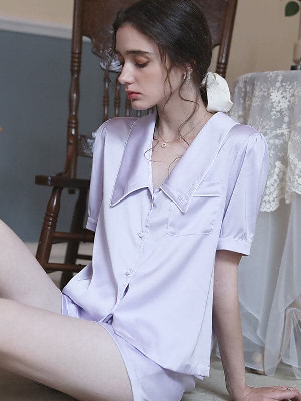 Short Sleeve Silk Homewear