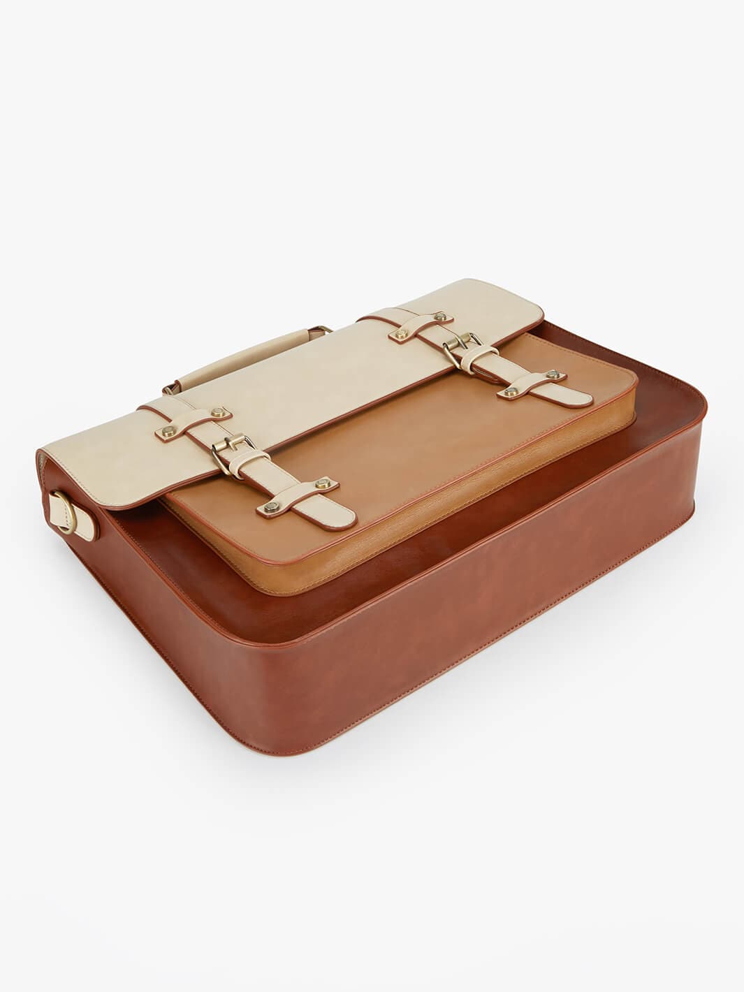 Sombre Vintage Briefcase - Brown