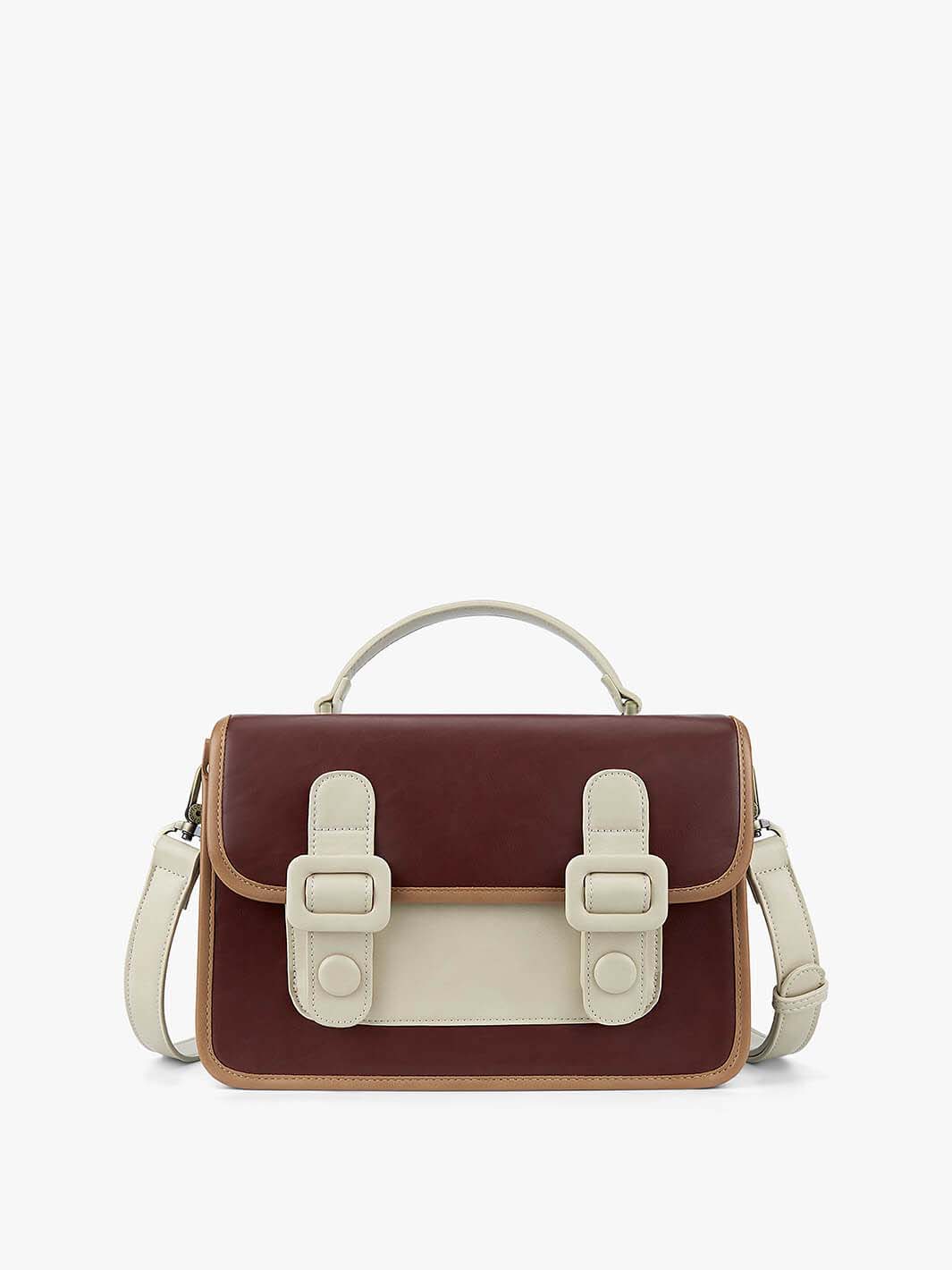 Zinnia Small Briefcase-Brown