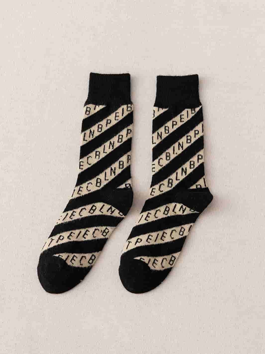 Vintage lettered socks
